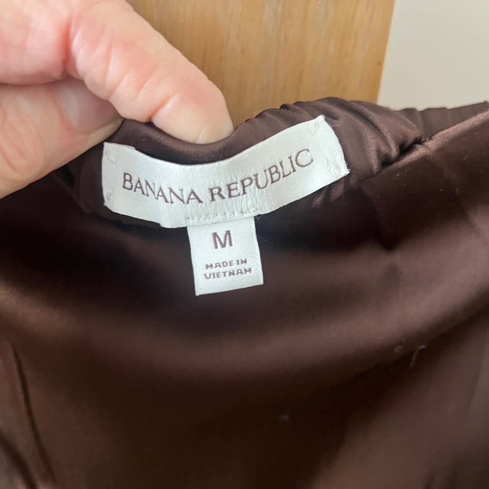 BANANA REPUBLIC STRETCH SATIN MAXI SKIRT SIZE M - Picture 3 of 4